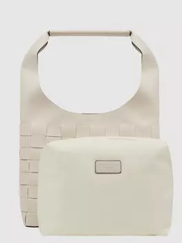 Сумка-хобо со съемным карманом на молнии Seidenfelt, молочный