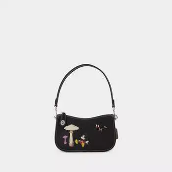 Сумка-Хобо Swinger 20 Disney из кожи нуар Coach, черный