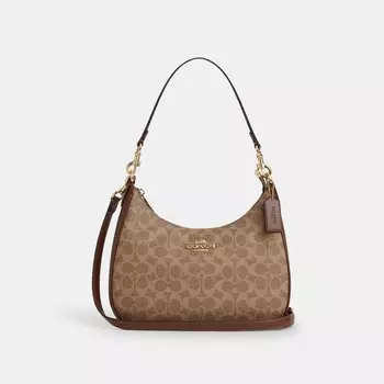 Сумка-хобо Тери COACH, золотой/желтовато-коричневый/коричневый