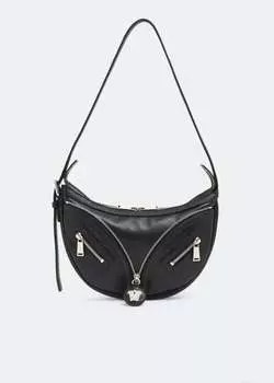 Сумка-хобо VERSACE Repeat small hobo bag, черный