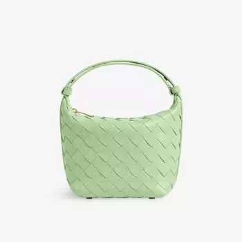 Сумка-хобо wallace из микрокожи Bottega Veneta, желтый