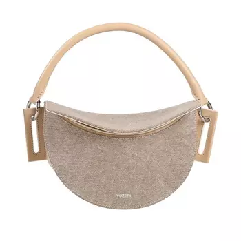 Сумка хобо Yuzefi, светло-серый