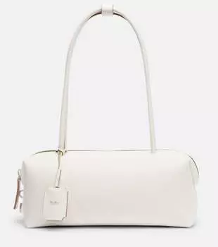 Сумка холдер кожаная маленькая через плечо Max Mara, Gesso