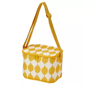 Сумка-холодильник Ikea Nabbfisk, 26x19x19 см, текстурированный белый/желтый