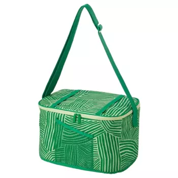 Сумка-холодильник Ikea Nabbfisk Patterned, 36x26x22 см, зеленый
