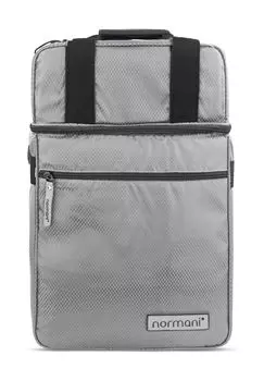 Сумка-холодильник утепленная с 2 отделениями 30л Астана normani, серый