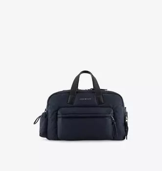 Сумка-Холщовая из нейлона с логотипом и жаккардовым узором Emporio Armani, синий