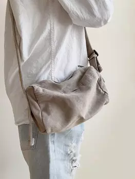 Сумка холщовая квадратная, серый