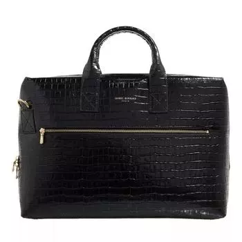 Сумка honor anique croco black calfskin leather handbag black Isabel Bernard, черный