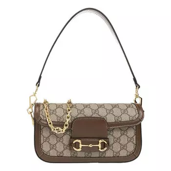 Сумка horsebit 1955 shoulder bag 'beige ebony' Gucci, бежевый