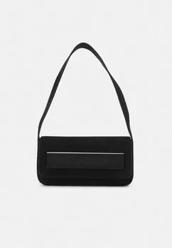 Сумка Ikon K Medium Flap Suede KARL LAGERFELD, черный