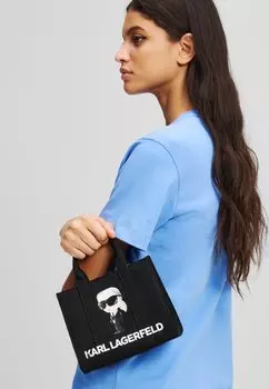Сумка IKON SQUARE MINI TOTE KARL LAGERFELD, черный