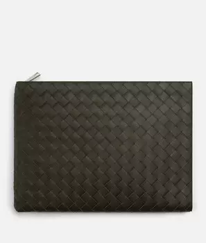 Сумка Intrecciato на молнии наполовину Bottega Veneta