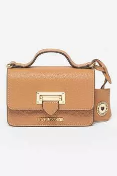 Сумка из экокожи Love Moschino, коричневый