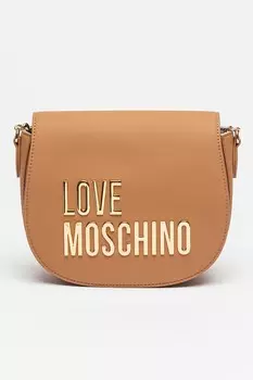 Сумка из экокожи Love Moschino, коричневый