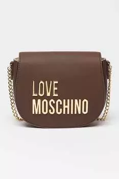 Сумка из экокожи Love Moschino, коричневый