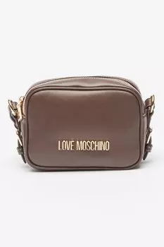 Сумка из экокожи Love Moschino, коричневый