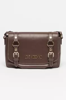 Сумка из экокожи Love Moschino, коричневый