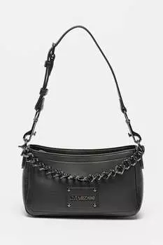 Сумка из экокожи на цепочке Love Moschino, черный