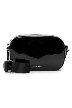 Сумка из экокожи с эффектом лака Tamaris, черный