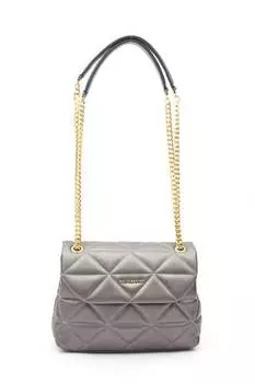 Сумка из экокожи с карманом с стеганым эффектом Silver&Polo, серебряный