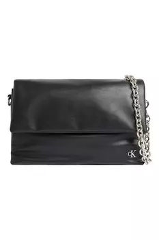 Сумка из экокожи с клапаном Calvin Klein Jeans, черный