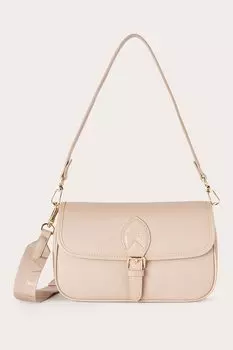 Сумка из экокожи с клапаном Motivi, бежевый