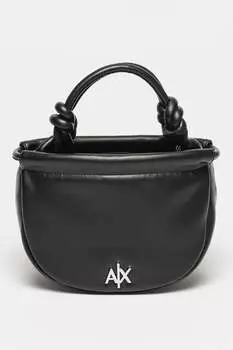 Сумка из экокожи с логотипом Armani Exchange, черный