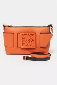 Сумка из экокожи с логотипом Armani Exchange, оранжевый