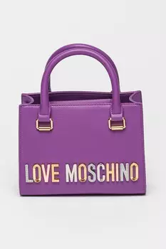 Сумка из экокожи с логотипом Love Moschino, фиолетовый