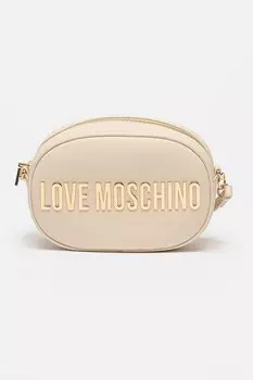 Сумка из экокожи с логотипом Love Moschino, белый