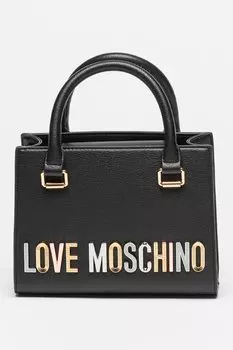 Сумка из экокожи с логотипом Love Moschino, черный