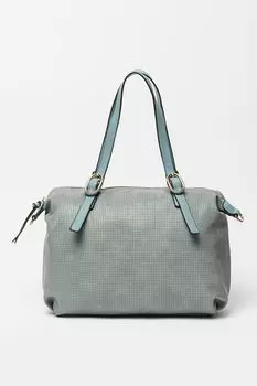 Сумка из экокожи с перфорацией Francesca Rossi, синий