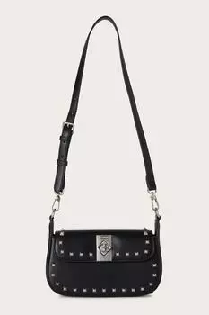 Сумка из экокожи с петельками Motivi, черный