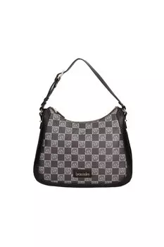 Сумка из экокожи с рисунком Braccialini, черный