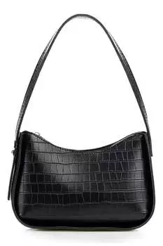 Сумка из экокожи с шагренью Lucky Bees, черный