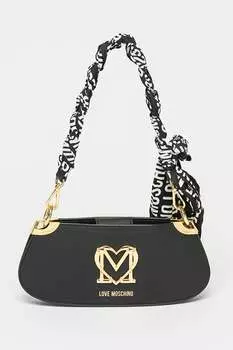 Сумка из экокожи с шарфом Love Moschino, желтый