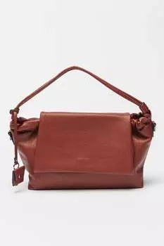 Сумка из экокожи с тиснением Francesca Rossi, коричневый