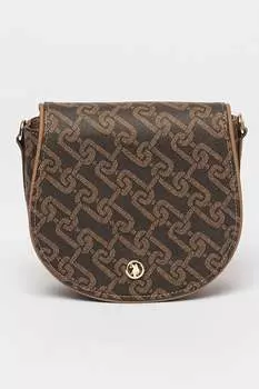 Сумка из экокожи с узорами U S Polo Assn , коричневый