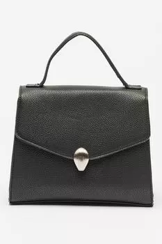 Сумка из экокожи со съемным ремнем через плечо Francesca Rossi, черный