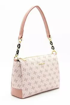 Сумка из экокожи со съемным ремнем через плечо и логотипом Silver&Polo, белый