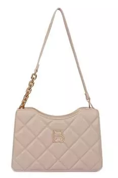 Сумка из экокожи со стеганым дизайном Lucky Bees, бежевый