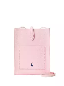 Сумка из фактурной кожи POLO RALPH LAUREN, розовый