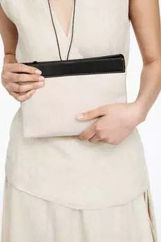 Сумка из холста и кожи Arket, мультиколор