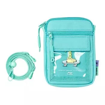 Сумка из холста LiNing Canvas на одно плечо, сумка через плечо, обычная, унисекс, светло-зеленый нефрит