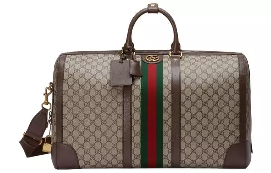 Сумка из холста с кожей, сумка через плечо, дорожная мужская GUCCI