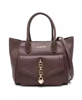 Сумка из искусственной кожи с цепочкой Love Moschino, коричневый