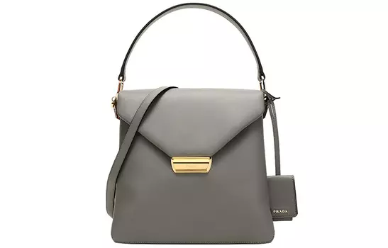 Сумка из коровьей кожи, сумка через плечо, женская, мраморного цвета PRADA