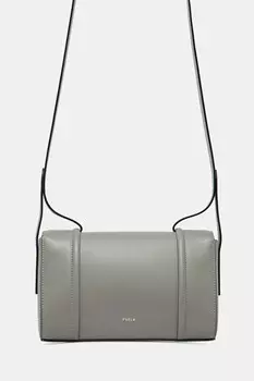 Сумка из кожи Furla, серый