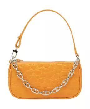 Сумка из кожи крокодила SS23 By Far, оранжевый